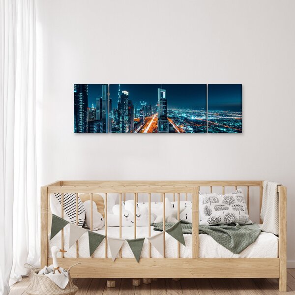 Obraz - Noc w Dubaju (170x50 cm)