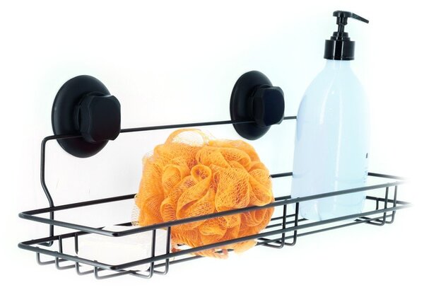 Czarna samoprzylepna półka kuchenna Compactor Bestlock Black Kitchen Shelf, 45,5x12 cm