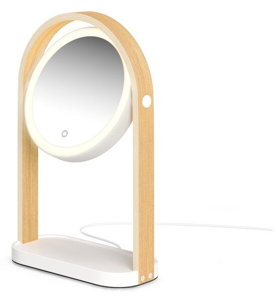 Lustro z drewnianą ramą (powiększenie 10x) kosmetyczne 12x38 cm Bellwood – Umbra