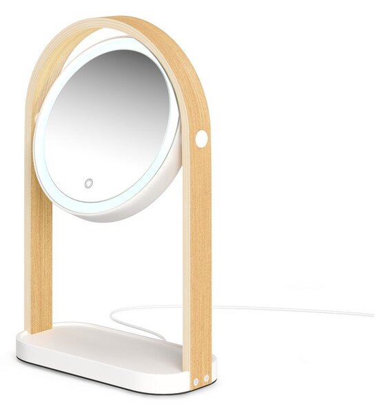 Lustro z drewnianą ramą (powiększenie 10x) kosmetyczne 12x38 cm Bellwood – Umbra