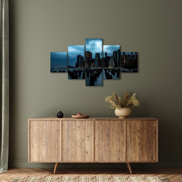 Obraz - Widok na drapacze chmur Nowego Jorku (125x70 cm)