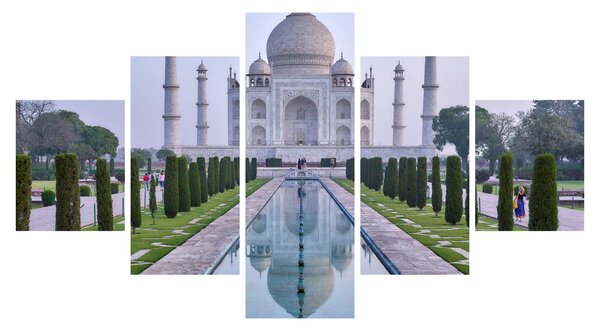 Obraz - Taj Mahal o wschodzie słońca (125x70 cm)