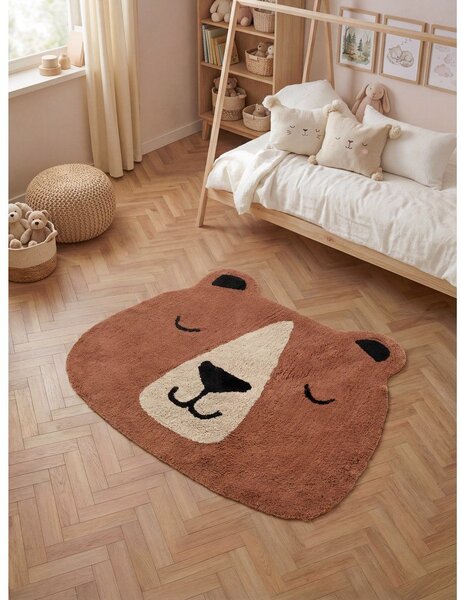 Brązowy bawełniany dywan dziecięcy odpowiedni do prania/tkany ręcznie 101x120 cm Snuggle Benni – Hanse Home