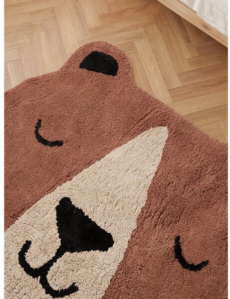 Brązowy bawełniany dywan dziecięcy odpowiedni do prania/tkany ręcznie 101x120 cm Snuggle Benni – Hanse Home