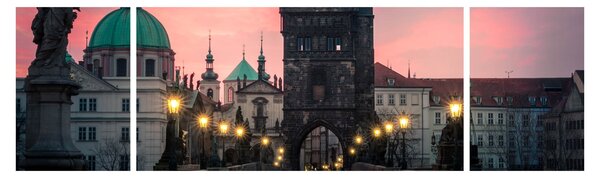 Obraz - Na Moście Karola (170x50 cm)