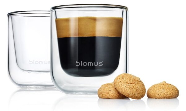 Szklanki z podwójną ścianką zestaw 2 szt. 80 ml Nero – Blomus