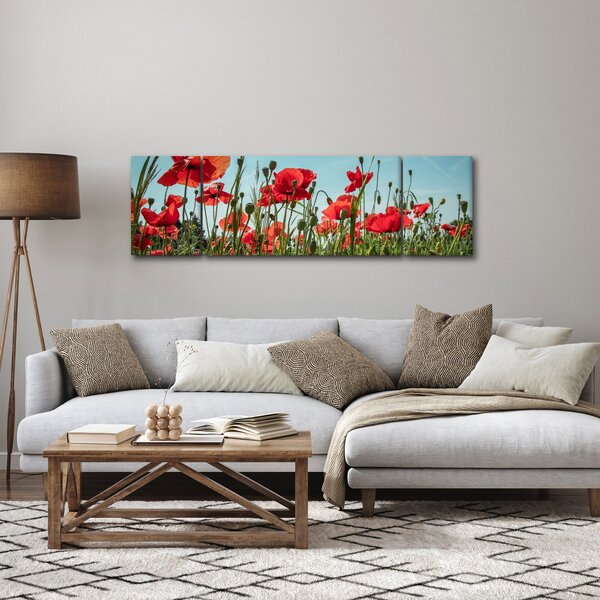 Obraz - Na polu maków (170x50 cm)