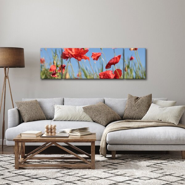 Obraz - Maki (170x50 cm)