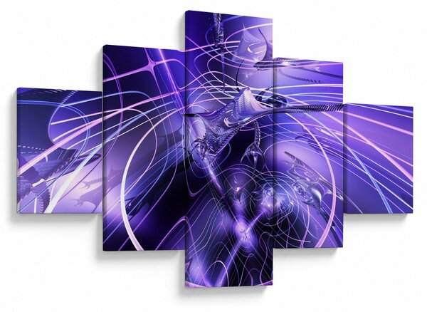Obraz abstrakcji technicznej (125x70 cm)