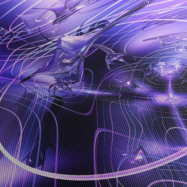 Obraz abstrakcji technicznej (170x50 cm)