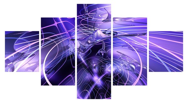 Obraz abstrakcji technicznej (125x70 cm)