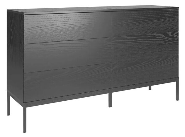 Komoda KRON 6S 150cm czarny dÄ b