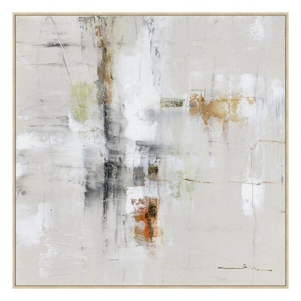Ręcznie malowany obraz na płótnie z ramą w zestawie 103x103 cm Bold – Bizzotto