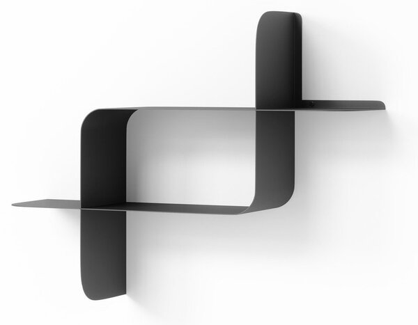 Wielopoziomowe stalowe półki zestaw 2 szt. w kolorze matowej czerni 62 cm Montage – Umbra