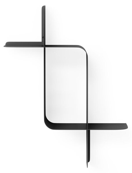Wielopoziomowe stalowe półki zestaw 2 szt. w kolorze matowej czerni 62 cm Montage – Umbra