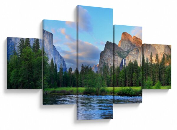Obraz dzikiego górskiego krajobrazu (125x70 cm)