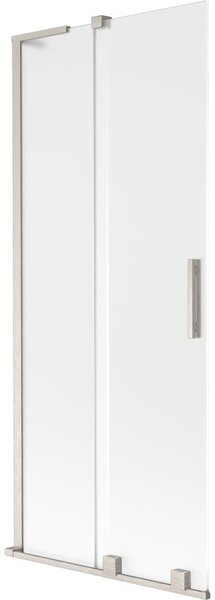 Mexen Velar L parawan nawannowy 2-skrzydłowy rozsuwany 80 x 150 cm, szron, nikiel szczotkowany - 896-080-003-31-97