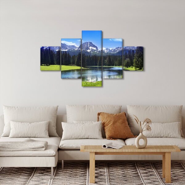 Obraz - Ośnieżone szczyty górskie (125x70 cm)