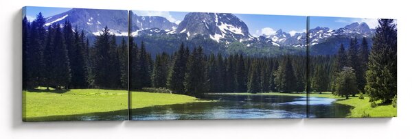 Obraz - Ośnieżone szczyty górskie (170x50 cm)