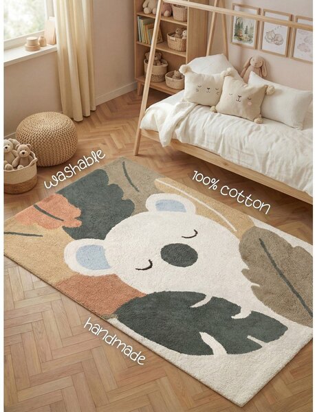 Kremowy bawełniany dywan dziecięcy odpowiedni do prania/tkany ręcznie 140x200 cm Snuggle Rio – Hanse Home
