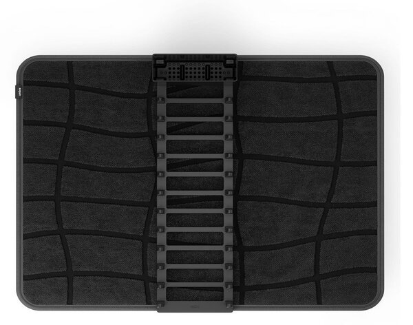 Plastikowa podkładka do naczyń w kolorze matowej czerni 61x43 cm Udry – Umbra