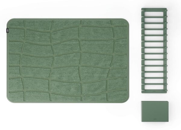 Szarozielona plastikowa podkładka do naczyń 61x43 cm Udry – Umbra