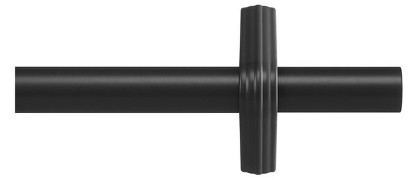 Stalowy regulowany karnisz w kolorze matowej czerni 107 - 305 cm Trinity – Umbra