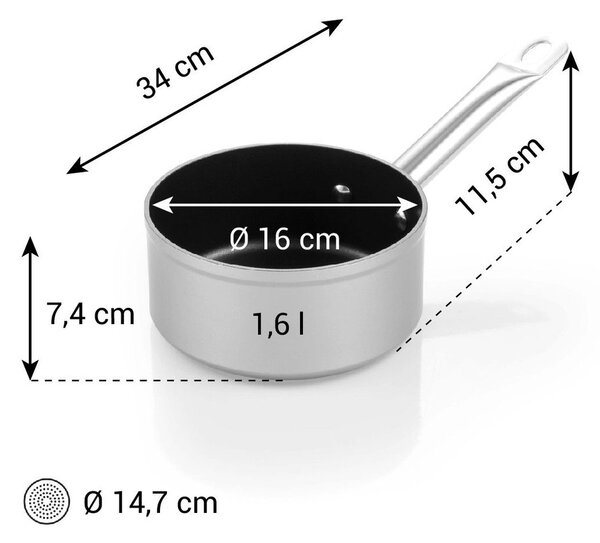 Garnek aluminiowy odpowiedni na indukcję 1,3 l GrandChef+ – Tescoma