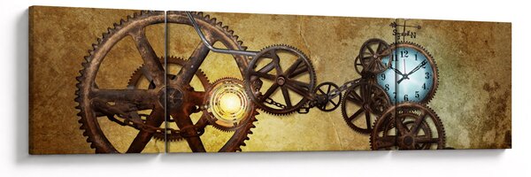 Obraz starych mechanizmów zegarowych (170x50 cm)