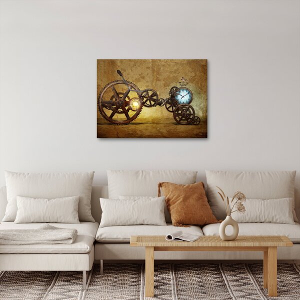 Obraz starych mechanizmów zegarowych (70x50 cm)