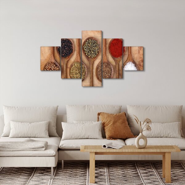 Obraz - Przyprawy na łyżkach (125x70 cm)
