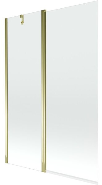 Mexen Flip parawan nawannowy 2-skrzydłowy 120 x 150 cm, transparent, złoty - 894-120-101-50-00