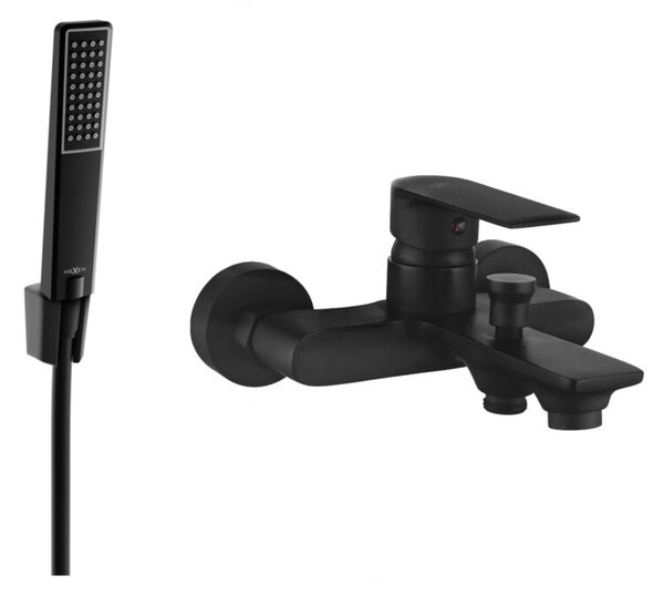Mexen Royo R72 bateria wannowa z zestawem prysznicowym, czarna - 7223R72-70