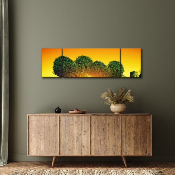 Obraz - Serce w koronach drzew (170x50 cm)