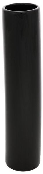Wazon ceramiczny Tube, 5 x 24 x 5 cm, czarny