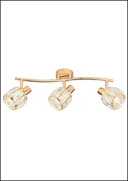 Lampa sufitowa złote szklane klosze B1-B23
