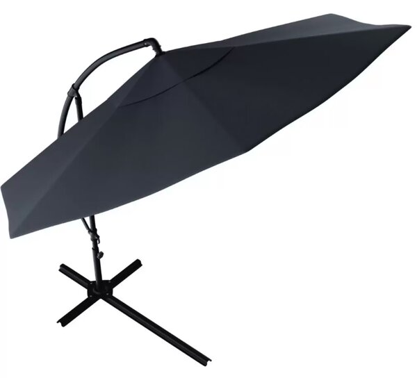 Składany parasol ogrodowy SUNVI 300 cm, grafit + darmowe opakowanie