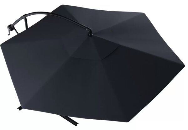 Składany parasol ogrodowy SUNVI 300 cm, grafit + darmowe opakowanie