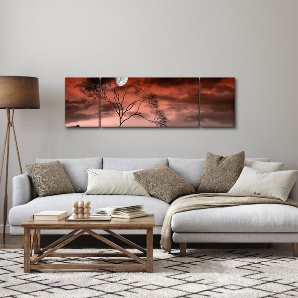 Obraz - Księżyc oświetlający noc (170x50 cm)