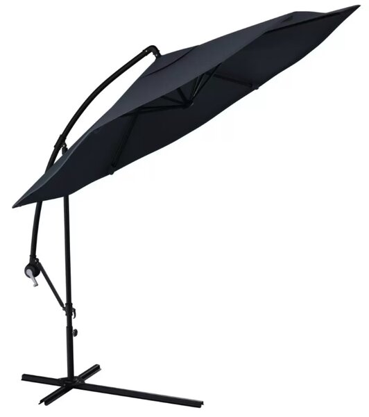Składany parasol ogrodowy SUNVI 300 cm, grafit + darmowe opakowanie