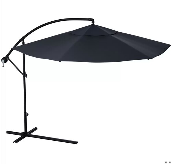Składany parasol ogrodowy SUNVI 300 cm, grafit + darmowe opakowanie
