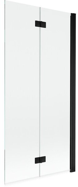 Mexen Mist parawan nawannowy 2-skrzydłowy prawy 90 x 150 cm, transparent, czarny - 8A9-090-002-70-00-P