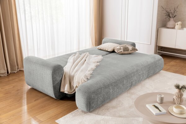 Kanapa z funkcją spania Lotulis - popielaty szenil Cremona 81 - Oferta Limitowana