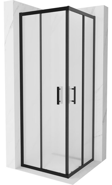 Mexen Rio kabina prysznicowa kwadratowa 70 x 70 cm, szron, czarna - 860-070-070-70-30