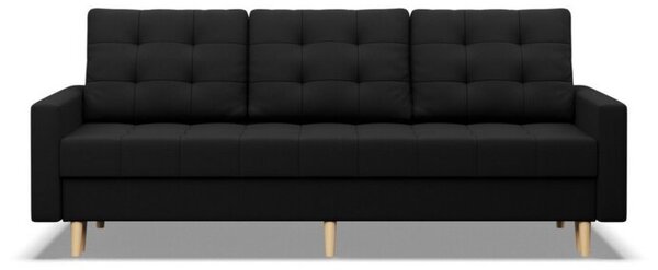 Kanapa skandynawska, pikowana, NUBO, 212x92x92 cm, czarny| TYLETEGOTU