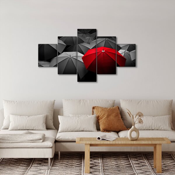 Obraz otwartych parasoli (125x70 cm)