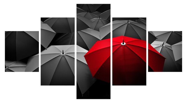 Obraz otwartych parasoli (125x70 cm)