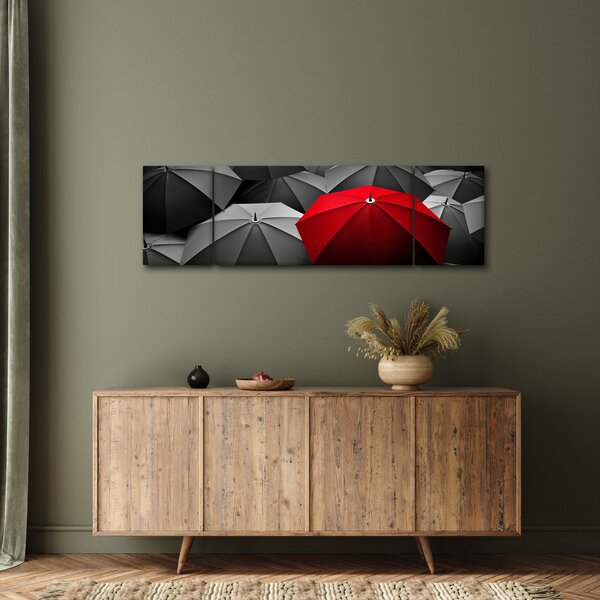 Obraz otwartych parasoli (170x50 cm)