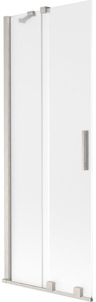 Mexen Velar parawan nawannowy 2-skrzydłowy rozsuwany 70 x 150 cm, szron, nikiel szczotkowany - 896-070-000-31-97