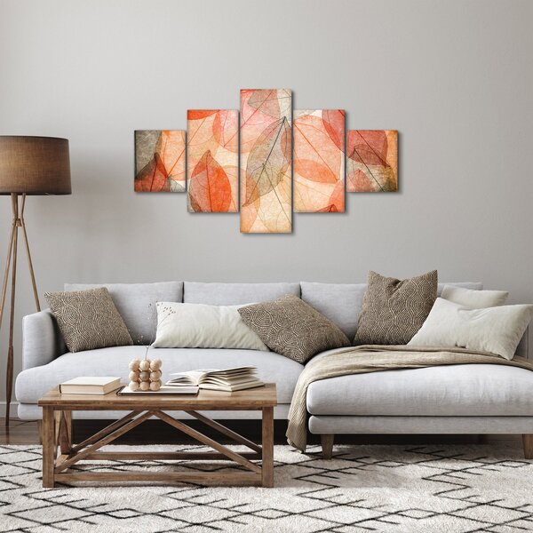 Obraz malowanych jesiennych liści (125x70 cm)